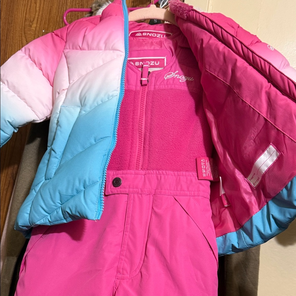 Snozu Kids Gradient Blue and Pink Jacket & Pants Set - Picture 3 of 4